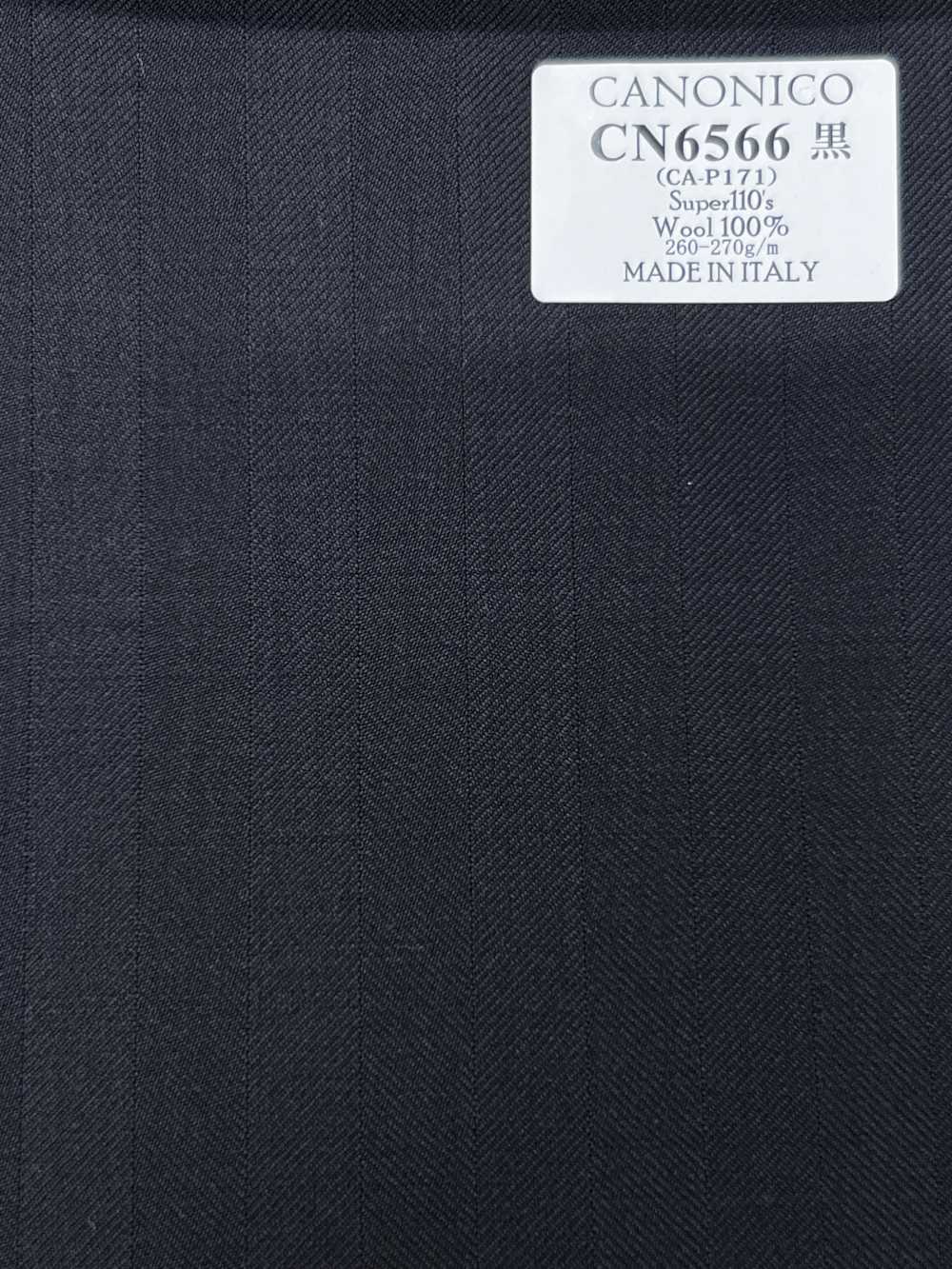 CN6566 CANONICO Super 110's à rayures noires[Tissu] HOSOI SYOJI
