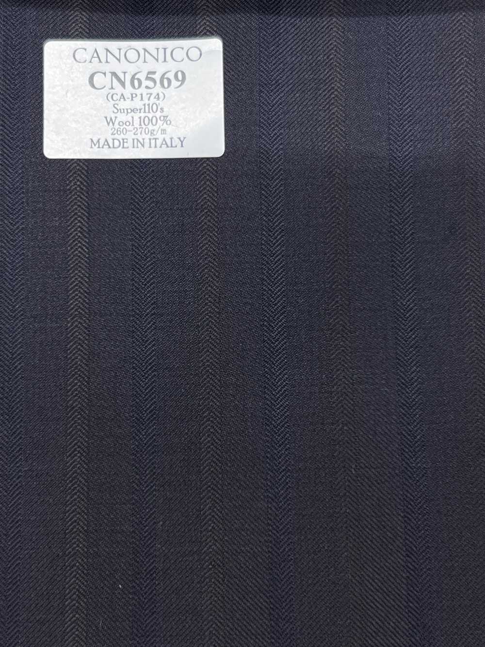 CN6569 CANONICO Super110's à rayures charbon[Tissu] HOSOI SYOJI