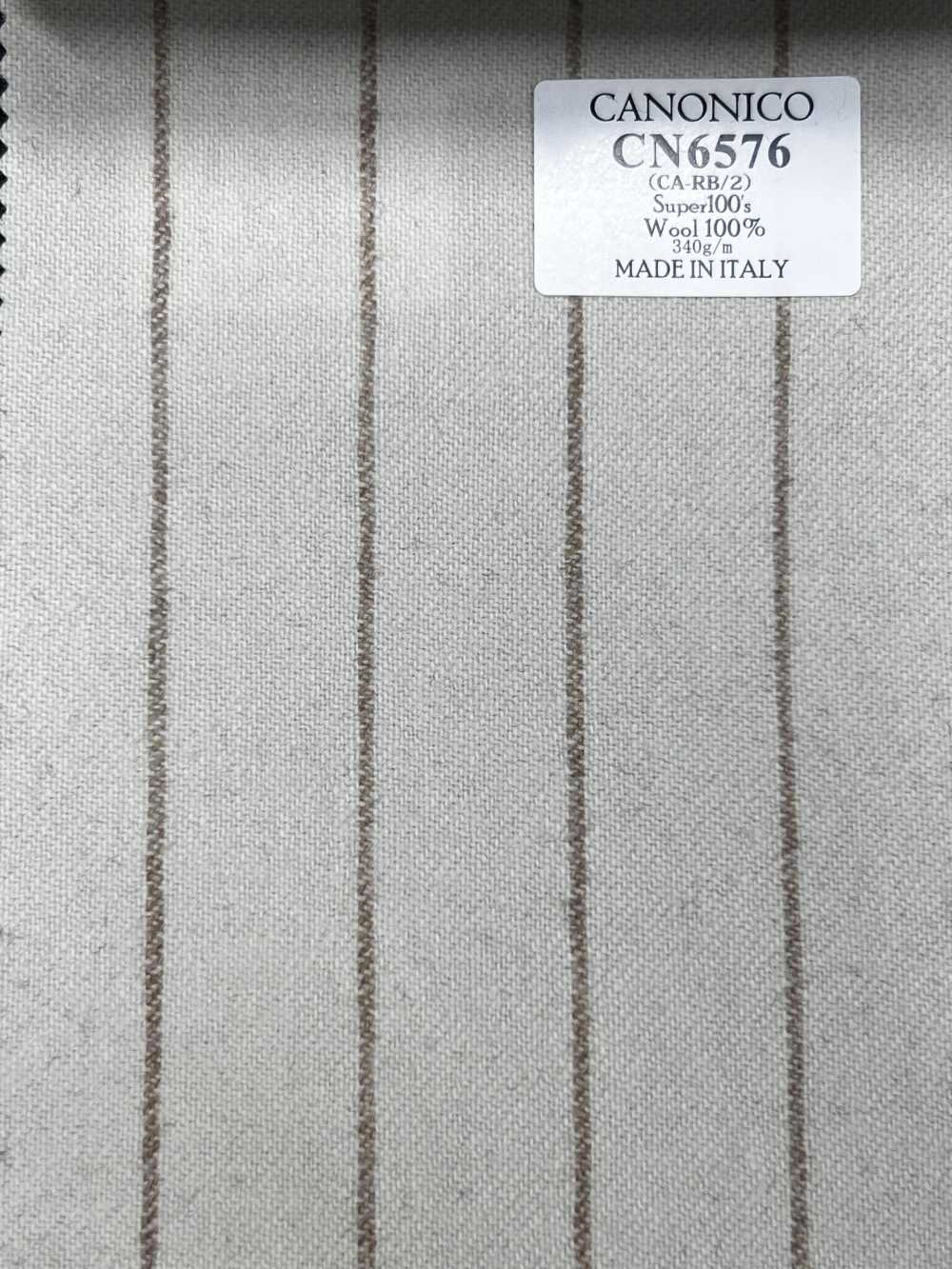 CN6576 CANONICO Super 110's rayure ivoire × beige[Tissu] HOSOI SYOJI