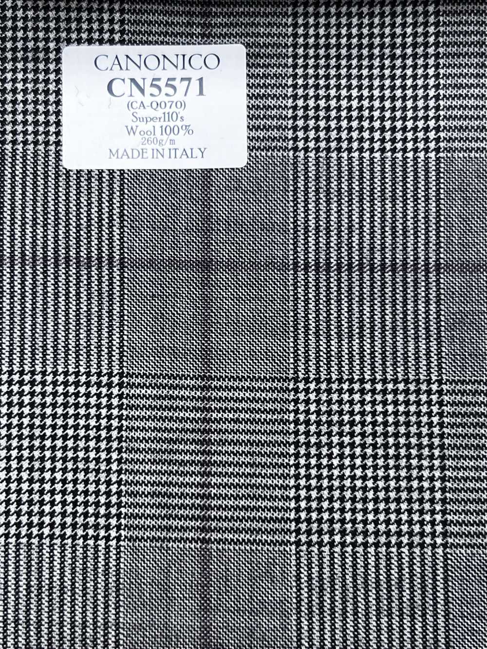 CN5571 CANONICO Super110's à carreaux gris clair et violet[Textile] HOSOI SYOJI