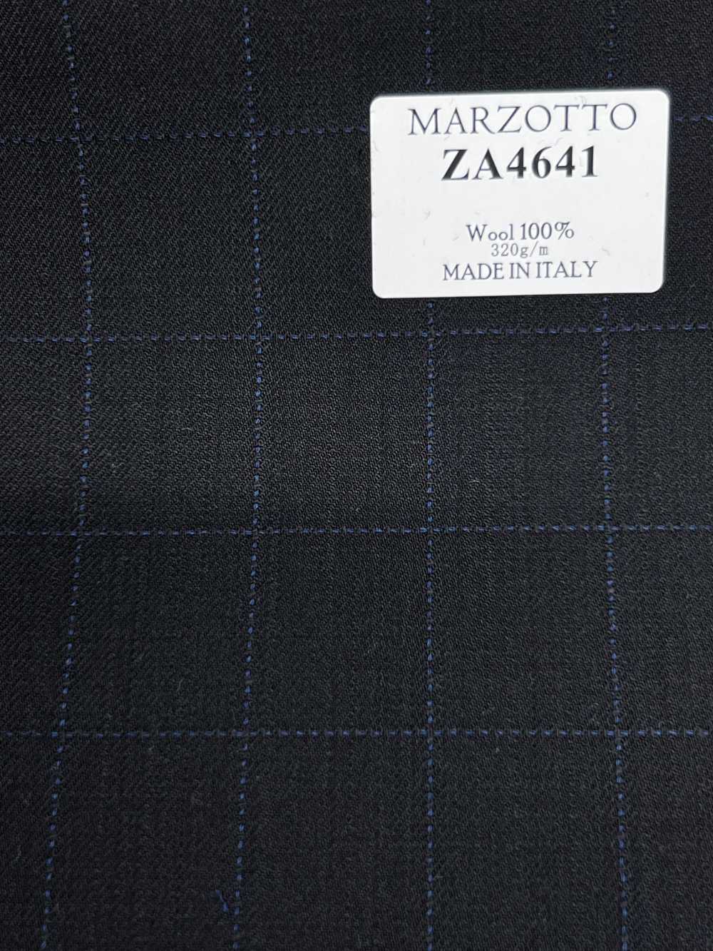 ZA4641 MARZOTTO Super 110's à carreaux brodés noir et bleu[Tissu] HOSOI SYOJI