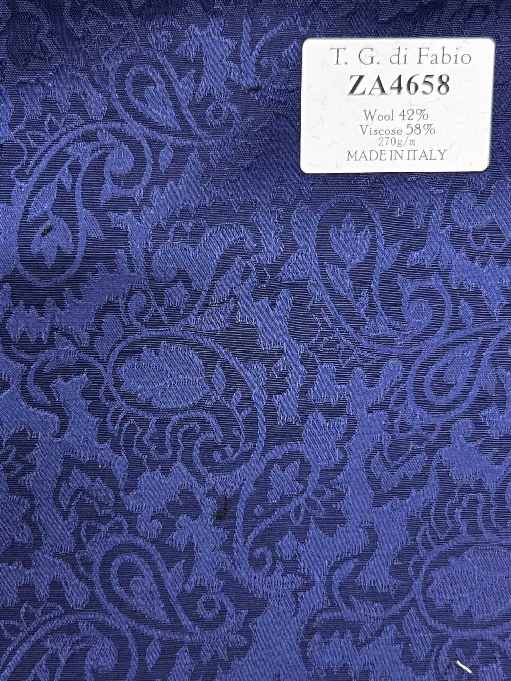 ZA4658 T.G.di Fabio Jacquard cachemire bleu[Tissu] HOSOI SYOJI