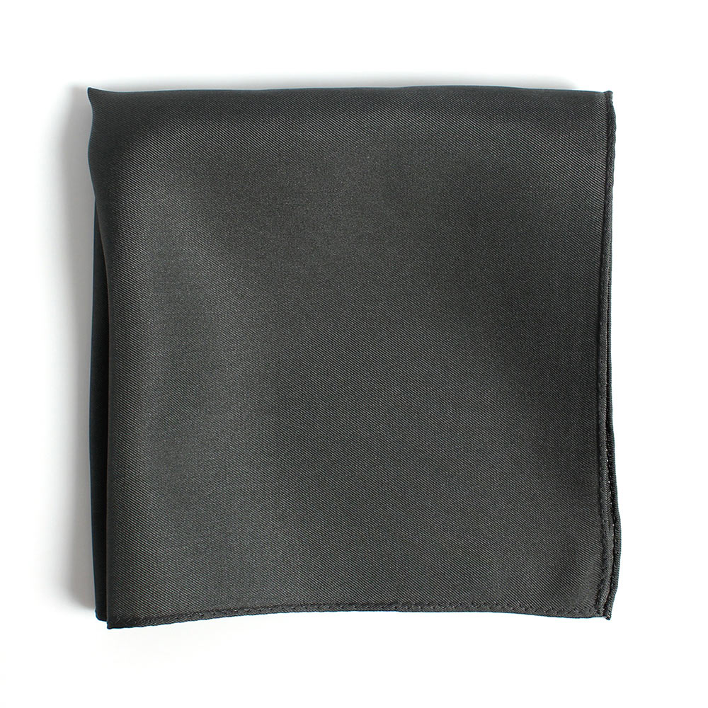 CF-1205 Pochette De Poche En Soie Twill 16 Momme Made In Japan Anthracite[Accessoires Formels] Yamamoto(EXCY)