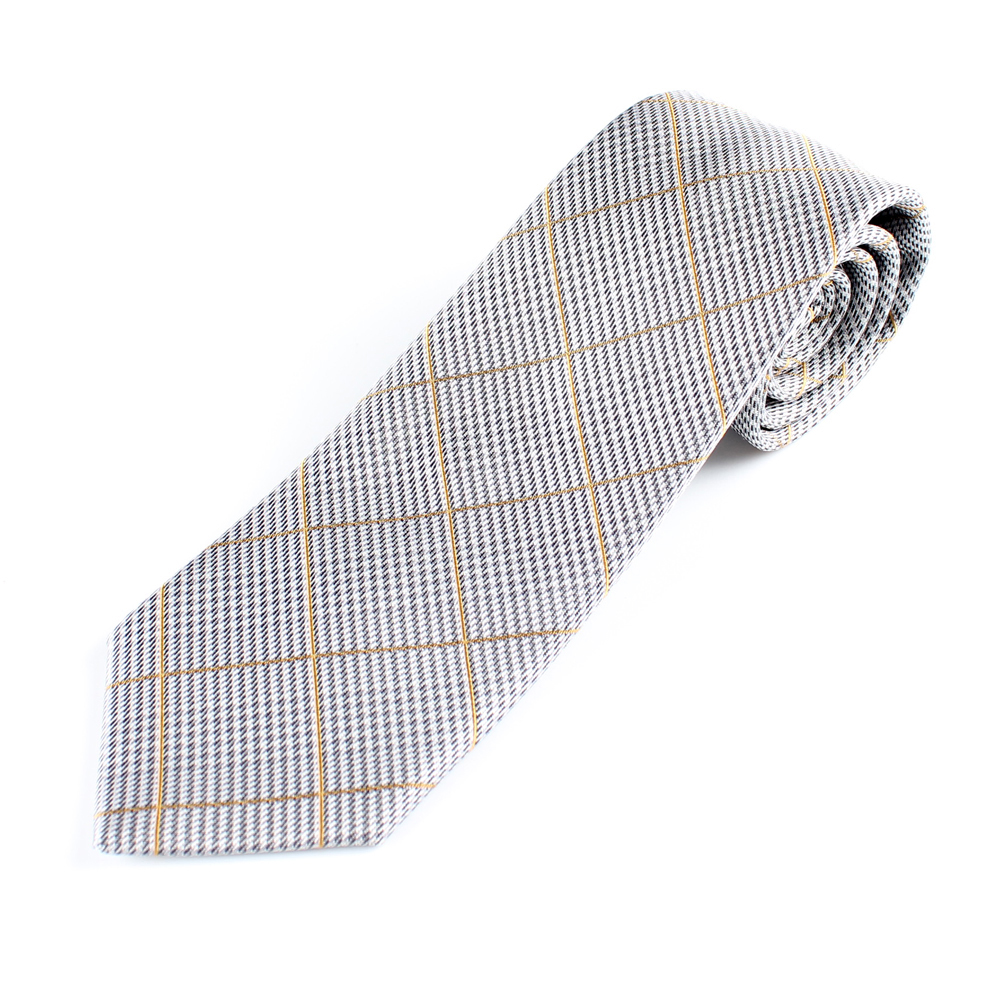 HVN-19 Cravate Faite Main Avec VANNERS Textile Glen Plaid Gris Clair[Accessoires Formels] Yamamoto(EXCY)