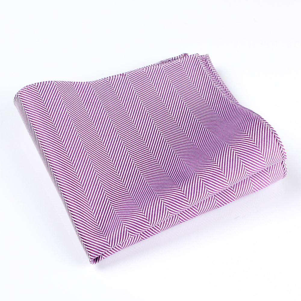 RCF-8007-20 Made In England Ringhart Textile Herringbone Pattern Pochette De Costume Violette[Accessoires Formels] Yamamoto(EXCY)