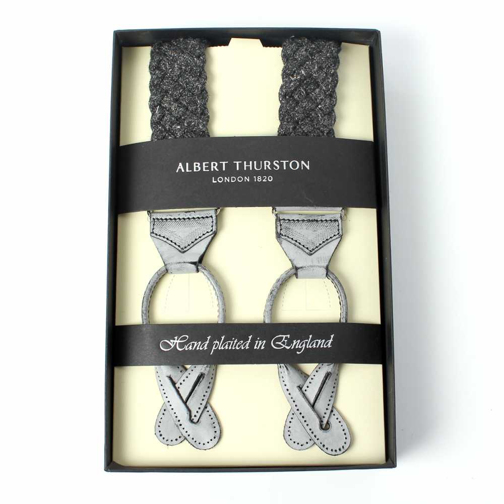 AT-6ST-BK Tresse De Lin Noir à Bretelles Albert Thurston[Accessoires Formels] ALBERT THURSTON