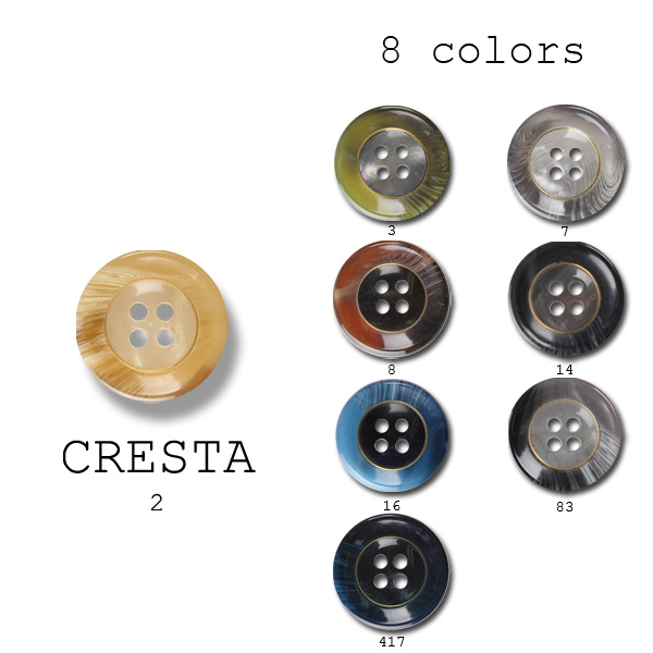 クレスタ Boutons En Polyester Pour Costumes Et Vestes