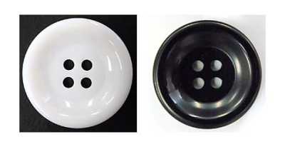 10064467 OMP-1016 Bouton polyester à 4 trous avec bord