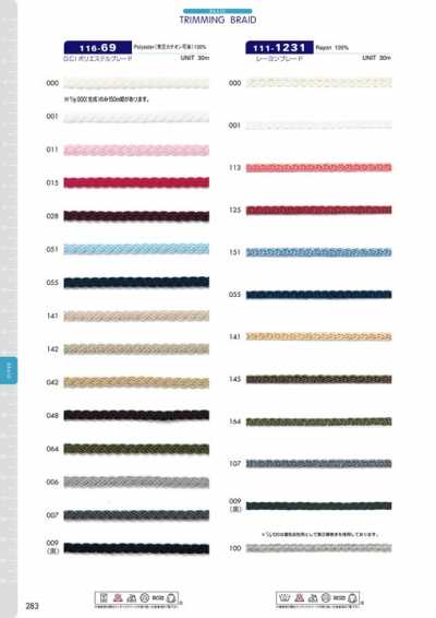 111-1231 Galon en rayonne d’env. 3 mm