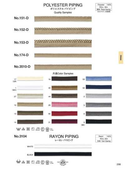 151-D Passepoil en polyester (env. 9 mm)