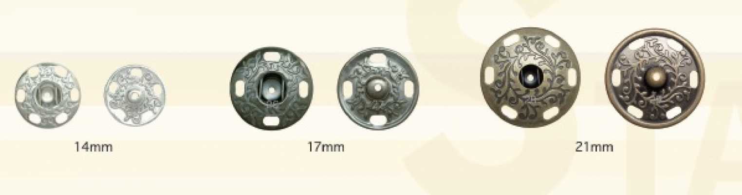 1517 Bouton-pression estampé
