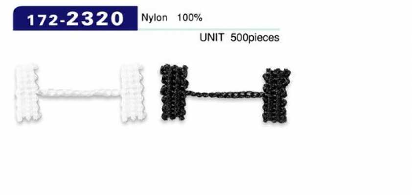 172-2320 Butée pour boucle de bouton, type chaîne cordon, longueur totale 33 mm (500 pièces)