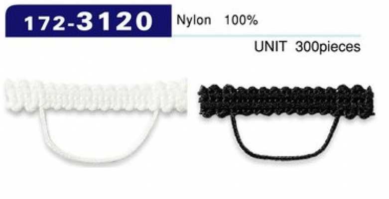 172-3120 Type cordon tressé pour boucle de bouton, horizontal long 33 mm (300 pièces)