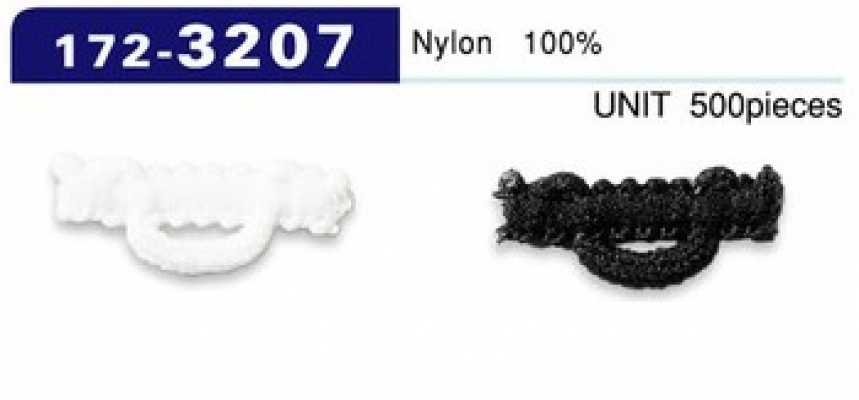 172-3207 Boucle de bouton en nylon texturé, horizontale, 22 mm (500 pièces)