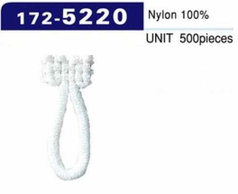 172-5220 Boucle de bouton en nylon texturé, grand modèle (500 pièces) 27 mm H x 11 mm W