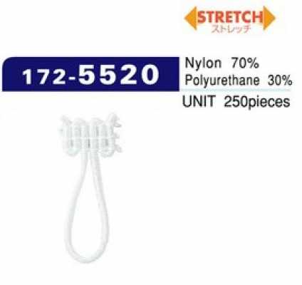 172-5520 Boucle à bouton, type élasthanne, grande (250 pièces) 26 mm x 10 mm