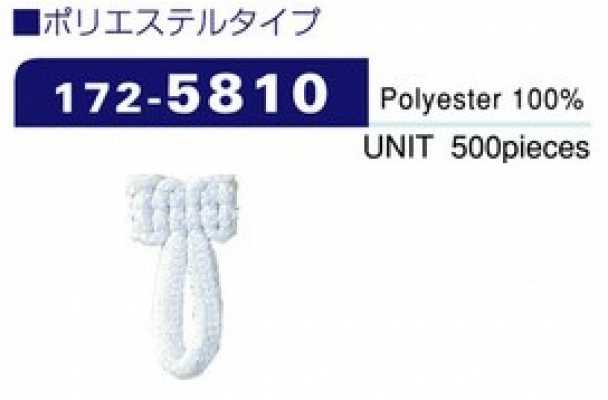 172-5810 Boucle pour bouton, type polyester (500 pièces) 20 mm × 10 mm