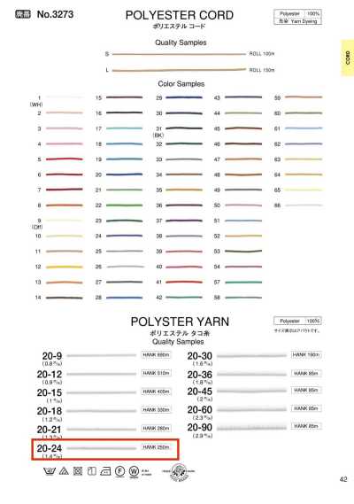 20-24 Ficelle en polyester