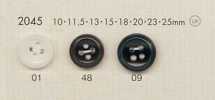 2045 DAIYA BUTTONS Boutons en polyester aspect coquille