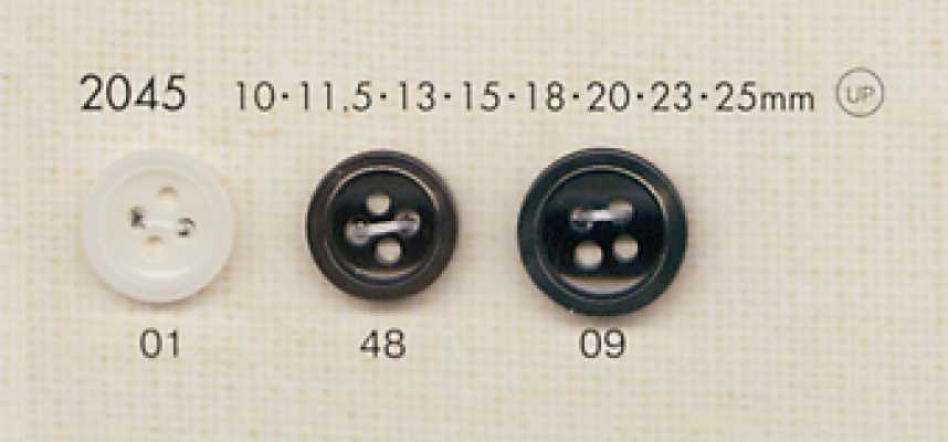 2045 DAIYA BUTTONS Boutons en polyester aspect coquille