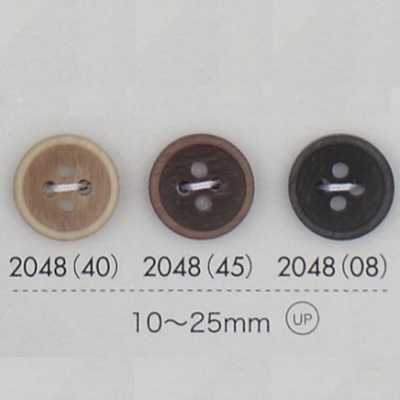 2048 Bouton en résine polyester avec bord, 4 trous