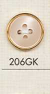 206GK Bouton en plastique simple à 4 trous