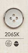 206SK Bouton en plastique simple à quatre trous