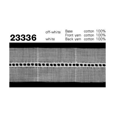 23336 Dentelle d'insertion étroite en coton