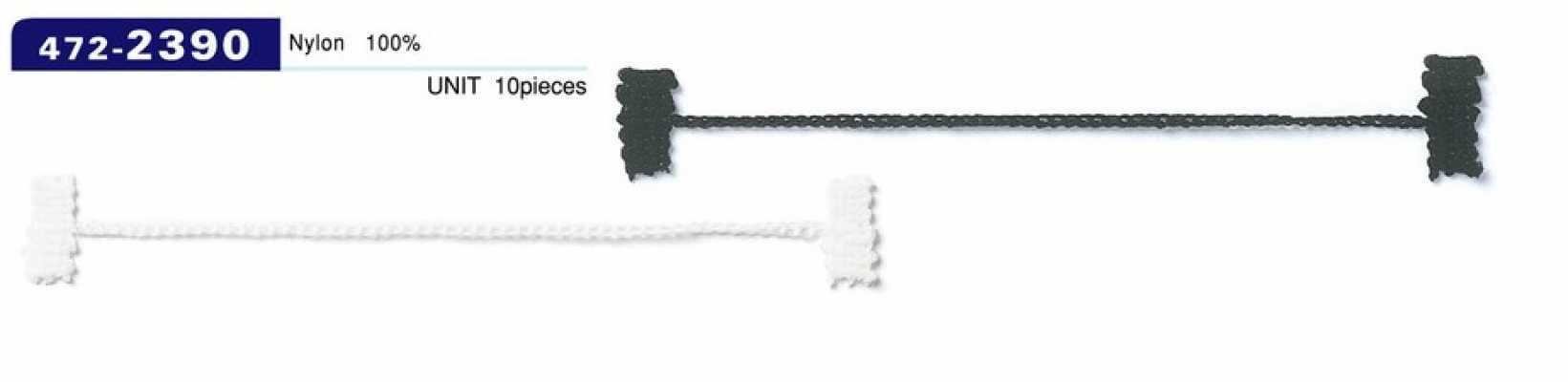 472-2390 Butée de doublure pour boucle de bouton, type cordon-chaîne, longueur totale 102 mm (10 pièces)