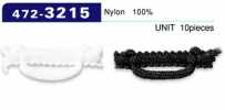 472-3215 Boucle De Bouton En Nylon Laineux Horizontal 30 Mm (10 Pièces)