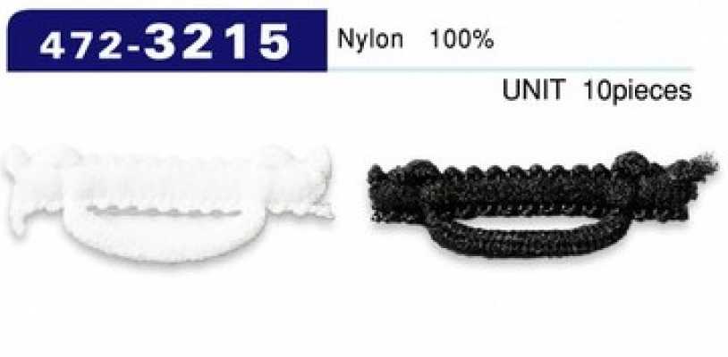 472-3215 Type nylon laineux pour boucle de bouton, long horizontal, 30 mm (10 pièces)