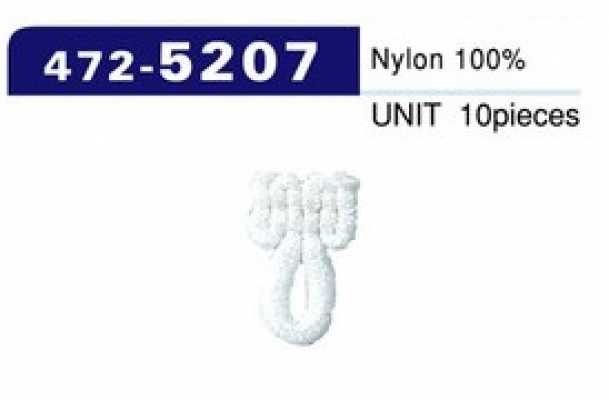 472-5207 Boucle pour bouton en nylon laineux, petit (lot de 10)