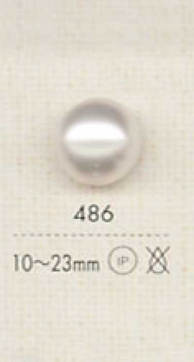 486 Bouton élégant en polyester à finition nacrée