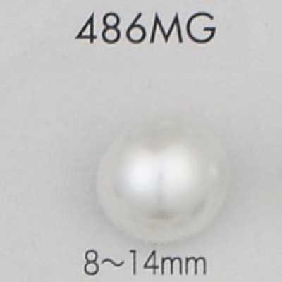 486MG Bouton doré à queue demi-anneau en résine urée nacrée