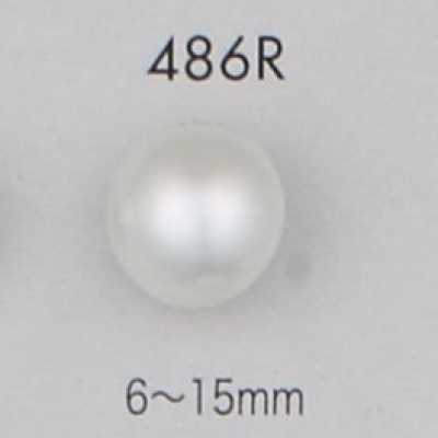 486R Bouton en urée à finition perle avec queue demi-anneau