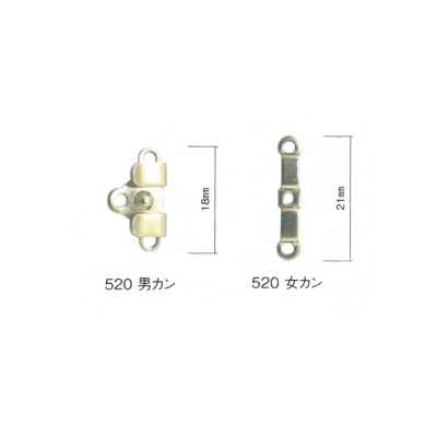 520K Agrafe avant (fermeture à agrafe) * compatible avec détecteur d'aiguilles cousable à la machine