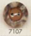 7107 Bouton creux à 4 trous marron foncé