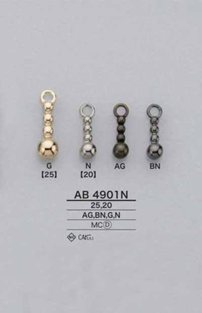 AB4901N Tirette de fermeture à glissière à chaînette à boules