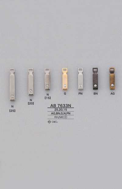 AB7633N Tirette carrée en strass pour fermeture éclair