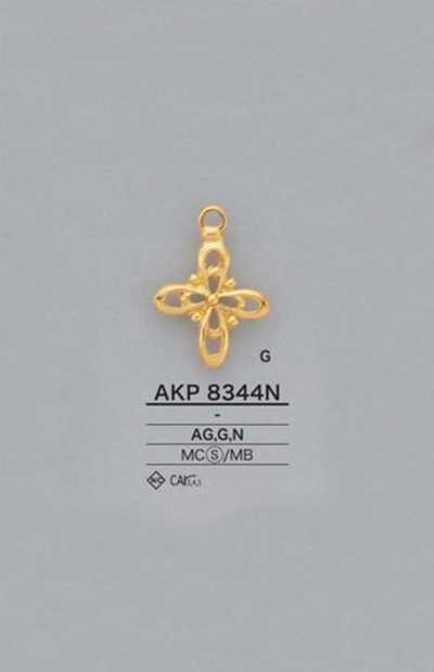 AKP8344N Languette de fermeture à glissière motif fleur
