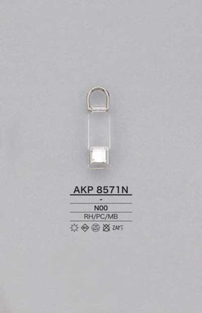 AKP8571N Tirette de fermeture éclair en polycarbonate avec strass