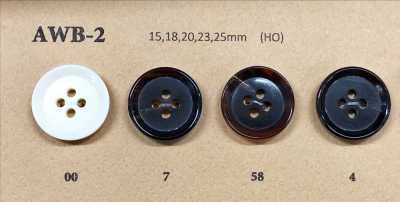 AWB-2 Boutons en véritable corne de buffle pour vestes
