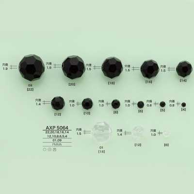 AXP5064 Perles acryliques (à facettes)