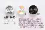 AZP6480 Bouton Taille Diamant Perle Aurora