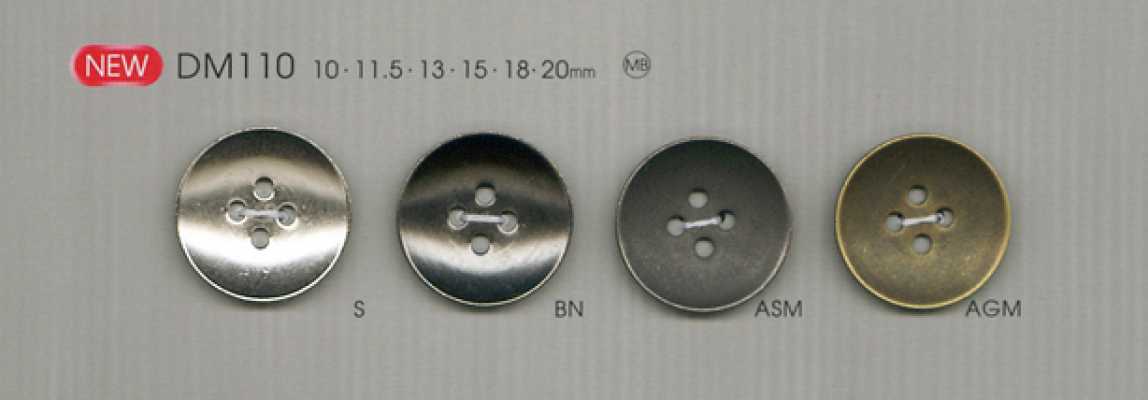 DM110 Bouton métallique élégant et simple pour chemises et vestes