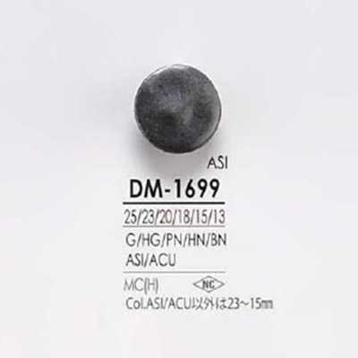 DM1699 Bouton en métal de haute qualité demi-rond à queue anneau