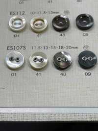 ES107G DAIYA BUTTONS Bouton En Polyester 2 Coquillages Ornemental DAIYA BUTTON Sous-photo