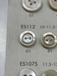 ES112 DAIYA BUTTONS Bouton Polyester Coquillage Doré 2 Trous DAIYA BUTTON Sous-photo