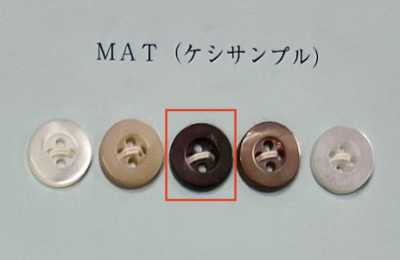 EX500MAT Bouton en coquillage à lèvre noire à 4 trous mat