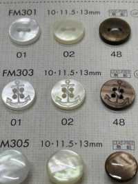 FM303 DAIYA BUTTONS Bouton En Polyester Façon Coquillage DAIYA BUTTON Sous-photo